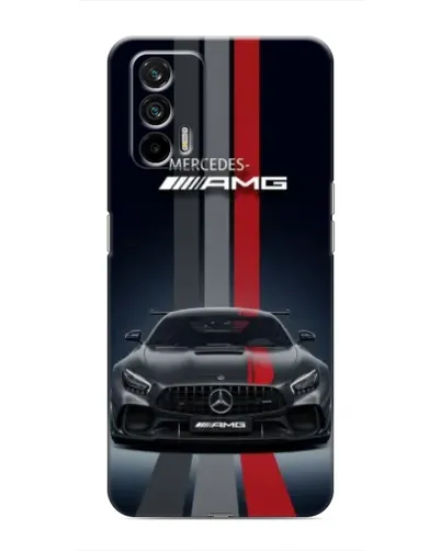 Чохол для Realme 7 Pro з картинкою «Mercedes — білий карбон»