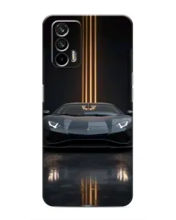 Чохол для Realme 7 Pro з картинкою «Lamborghini золоті лінії»