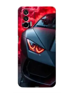 Чохол для Realme 7 Pro з картинкою «Lamborghini червоне сяйво»