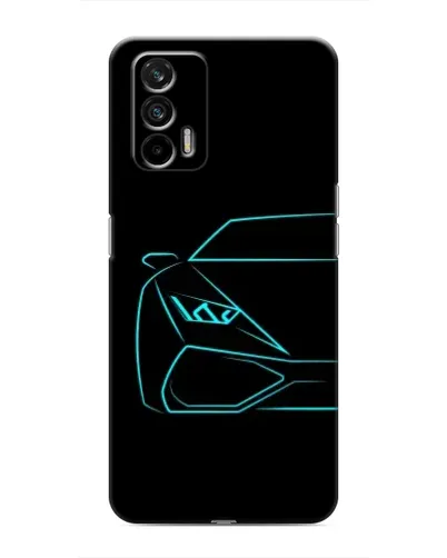 Чохол для Realme 7 Pro з картинкою «Блакитний силует Lamborghini» Чохол для Realme 7 Pro з картинкою «Блакитний силует Lamborghini»