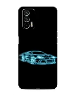 Чохол для Realme 7 Pro з картинкою «Неоновий контур Lamborghini»