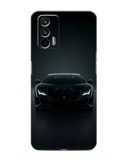 Чохол для Realme 7 Pro з картинкою «Чорний Lamborghini Aventador»