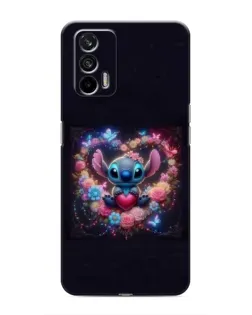 Чехол для Realme 7 Pro с картинкой «Stitch в цветах»