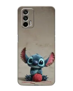 Чехол для Realme 7 Pro с картинкой «Стич на коричневом фоне»