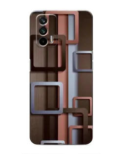 Чохол для Realme 7 Pro з картинкою «Коричневі об'ємні квадрати» Чохол для Realme 7 Pro з картинкою «Коричневі об'ємні квадрати»