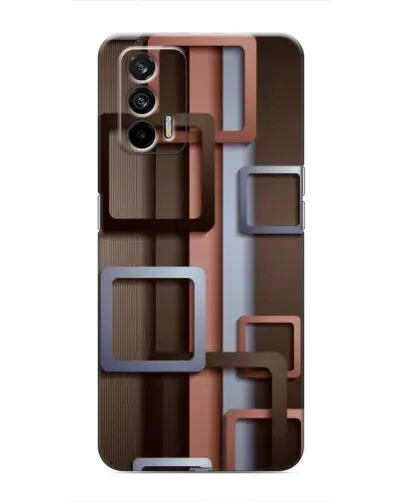 Чохол для Realme 7 Pro з картинкою «Коричневі об'ємні квадрати» Чохол для Realme 7 Pro з картинкою «Коричневі об'ємні квадрати»