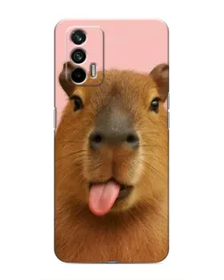 Чохол для Realme 7 Pro з картинкою «Капібара з язиком»