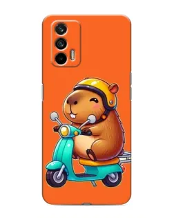 Чохол для Realme 7 Pro з картинкою «Капібара на скутері»