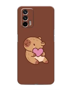 Чохол для Realme 7 Pro з картинкою «Капібара з серцем»