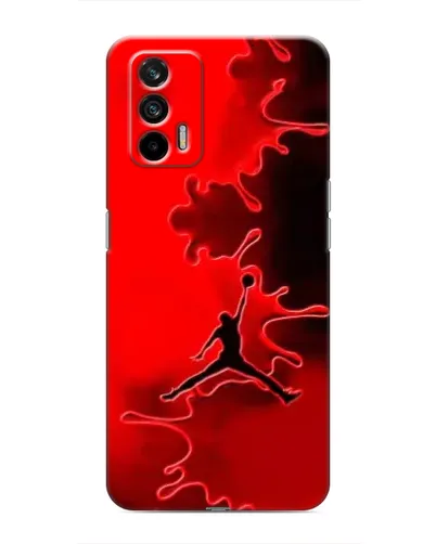 Чехол для Realme 7 с картинкой «Jordan Red Smoke»