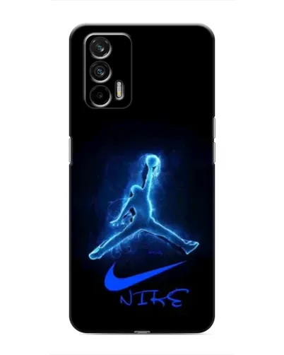 Чехол для Realme 7 с картинкой «Jordan Neon Blue»