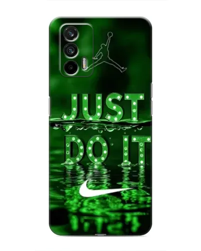 Чехол для Realme 7 с картинкой «Зеленый неоновый Nike»