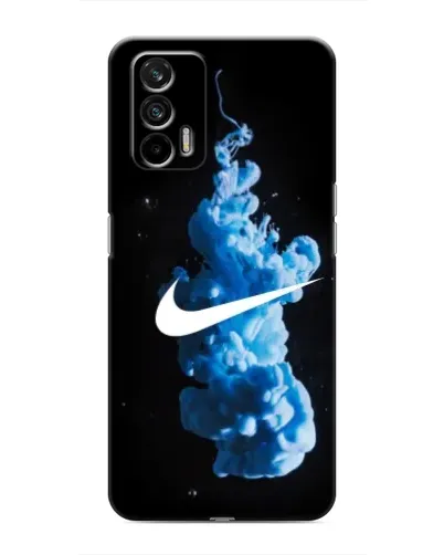 Чехол для Realme 7 с картинкой «Nike и синий дым»