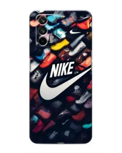Чехол для Realme 7 с картинкой «Коллекция кроссовок Nike»