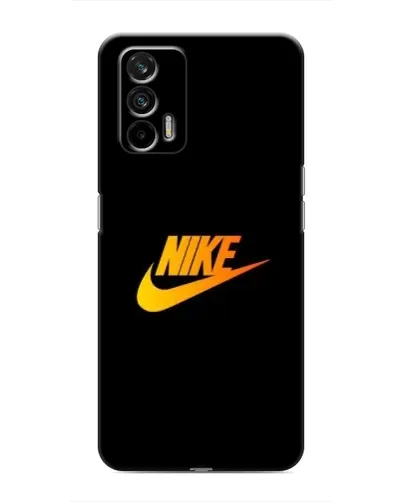 Чехол для Realme 7 с картинкой «Золотой логотип Nike»