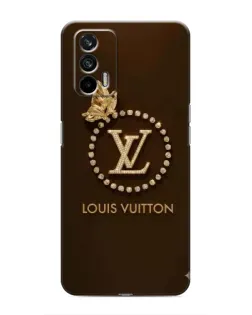 Чехол для Realme 7 с картинкой «LV — золотая печать»