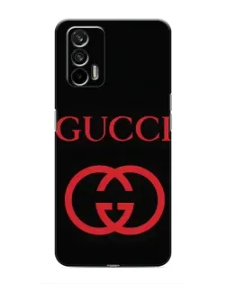 Чехол для Realme 7 с картинкой «Gucci — красный логотип»