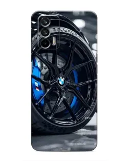Чехол для Realme 7 с картинкой «Колесо BMW вблизи»