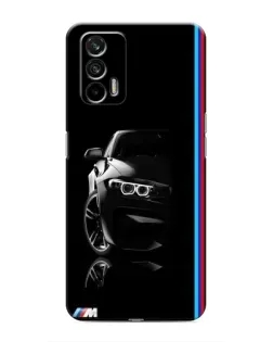 Чехол для Realme 7 с картинкой «Силуэт BMW в темноте»