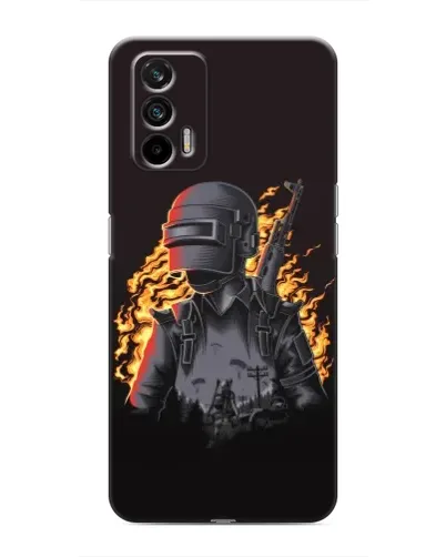 Чехол для Realme 7 с картинкой «PUBG — огненный силуэт» Чехол для Realme 7 с картинкой «PUBG — огненный силуэт»