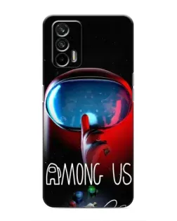 Чехол для Realme 7 с картинкой «Красный импостер — макро»
