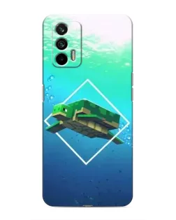 Чехол для Realme 7 с картинкой «Черепаха Minecraft»