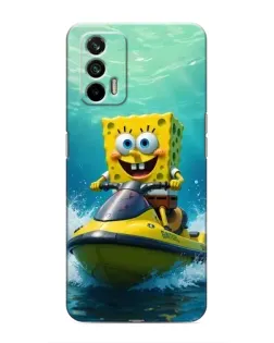 Чохол для Realme 7 з картинкою «Спанч Боб на гідроциклі»