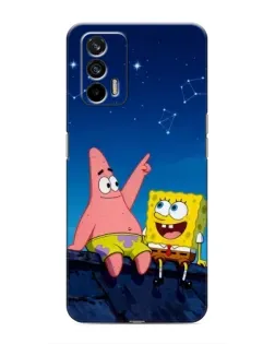 Чохол для Realme 7 з картинкою «Губка Боб та Патрік вночі»