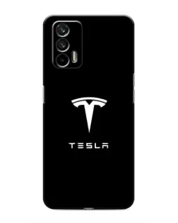 Чехол для Realme 7 с картинкой «Tesla White Logo»