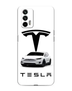 Чехол для Realme 7 с картинкой «Tesla White Style»