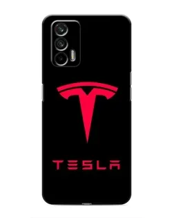 Чехол для Realme 7 с картинкой «Tesla Red Logo»
