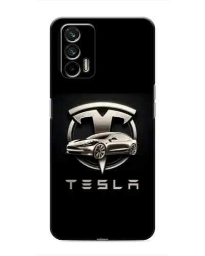 Чехол для Realme 7 с картинкой «Tesla — серебристое авто» Чехол для Realme 7 с картинкой «Tesla — серебристое авто»