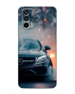 Чехол для Realme 7 с картинкой «Mercedes — ночной город»