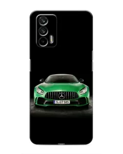 Чехол для Realme 7 с картинкой «Mercedes — неоновый лого»