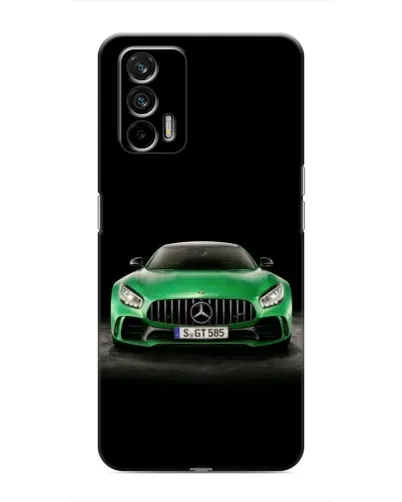 Чехол для Realme 7 с картинкой «Mercedes — неоновый лого»