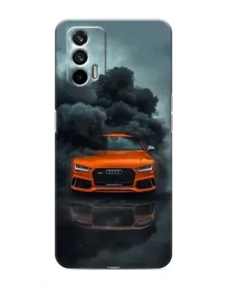 Чехол для Realme 7 с картинкой «Audi в облаках дыма»