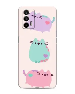 Чохол для Realme 7 з картинкою «Pusheen тріо»