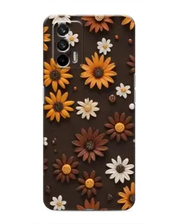 Чохол для Realme 7 з картинкою «Візерунок з маленьких соняшників»