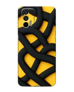 Чохол для Realme 7 з картинкою «Чорне жовте переплетення»