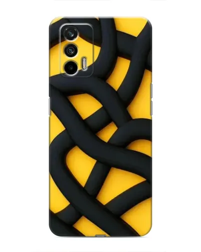 Чохол для Realme 7 з картинкою «Чорне жовте переплетення» Чохол для Realme 7 з картинкою «Чорне жовте переплетення»
