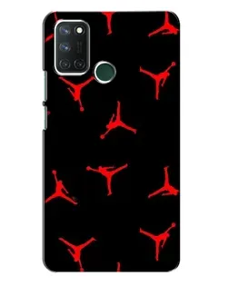 Чохол для Realme 7i з картинкою «Jordan Red Pattern»
