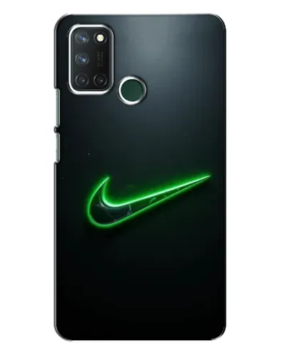 Чехол для Realme 7i с картинкой «Неоновый контур Nike»