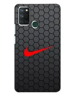 Чохол для Realme 7i з картинкою «Nike — карбонова сітка»