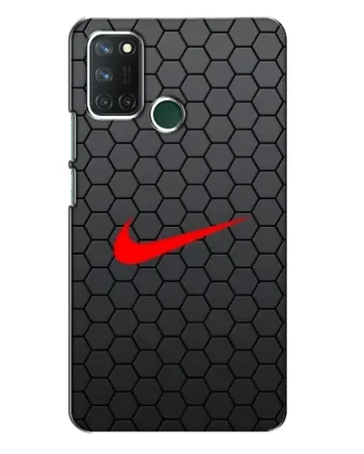 Чехол для Realme 7i с картинкой «Nike — карбоновая сетка»