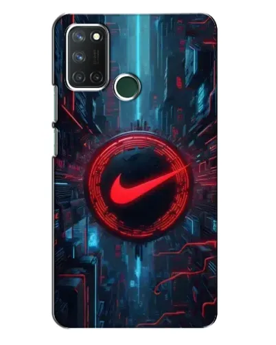 Чехол для Realme 7i с картинкой «Техногенный стиль Nike»