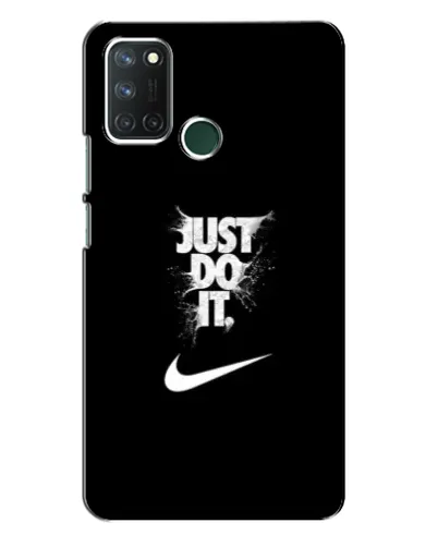 Чехол для Realme 7i с картинкой «Текстовый принт Nike»