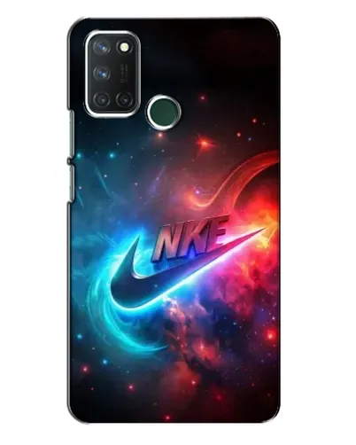 Чехол для Realme 7i с картинкой «Огненный логотип Nike»