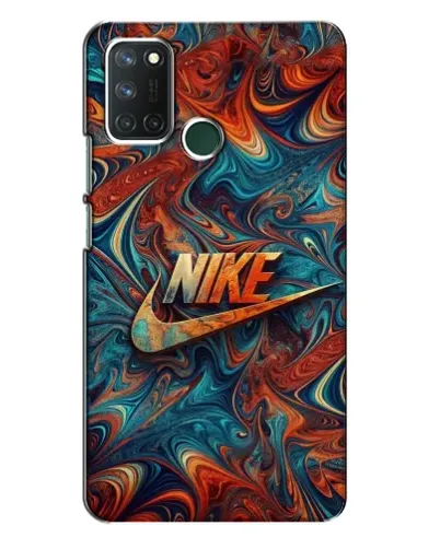 Чехол для Realme 7i с картинкой «Nike в абстракции»