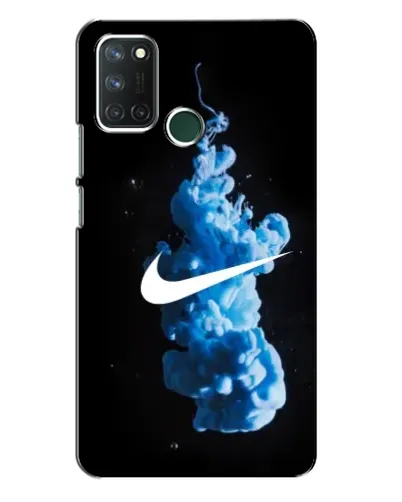 Чехол для Realme 7i с картинкой «Nike и синий дым»