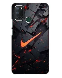 Чохол для Realme 7i з картинкою «Nike — ефект розломів»